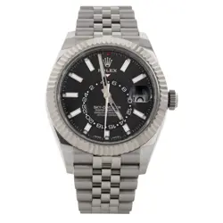 ROLEX SKY-DWELLER STAINLESS STEEL BLACK DIAL 42MM 326934 JUBILEE FULL SET