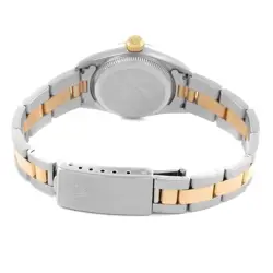 Rolex Oyster Perpetual Steel Yellow Gold Slate Dial Ladies Watch 67183 Box Card