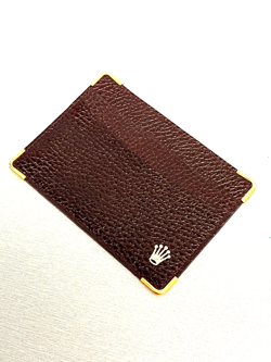 ORIGINAL AUTHENTIC ROLEX MAROON LEATHER WARRANTY CARD HOLDER  FOR ROLEX WATCHES