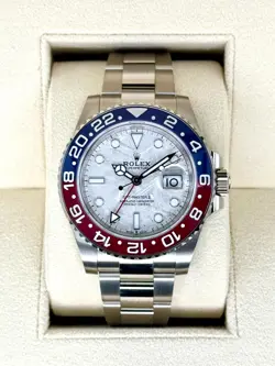 NEW 2024 ROLEX GMT-MASTER II “PEPSI” 40MM 126719BLRO WHITE GOLD METEORITE DIAL