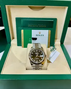 ROLEX DATEJUST 41MM JUBILEE BLACK DIAMOND DIAL