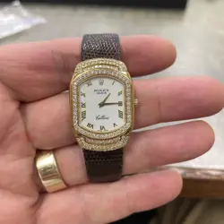 ROLEX CELLINI 6631 18K YELLOW GOLD DIAMOND WATCH 