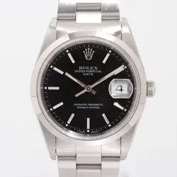 ROLEX OYSTER PERPETUAL 15200 SS AT BLACK DIAL