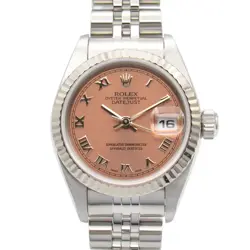 ROLEX DATEJUST Y WRIST WATCH 79174 AUTOMATIC K18 WG WHITE GOLD SS USED WOMEN