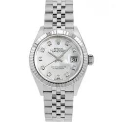 ROLEX DATEJUST 10P DIAMOND 279174NG WHITE SHELL RANDOM NUMBER SECOND HAND WOMEN