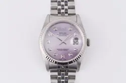 ROLEX DATEJUST 16234 WHITE GOLD BEZEL CUSTOM MOP DIAL 36MM
