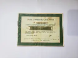 WARRANTY PAPER 1960S