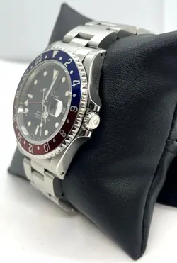 1989 ROLEX COKE STAINLESS GMT MASTER MANS WATCH 16700 L SERIAL