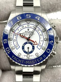 ROLEX YACHMASTER II 44MM STAINLESS STEEL BRACELET 116680 BOX & PAPERS 2021
