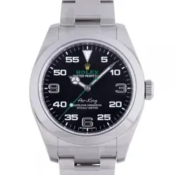 USED ROLEX AIR KING 116900 BLACK AUTOMATIC CASE: 40.0MM MEN'S WATCH #92626