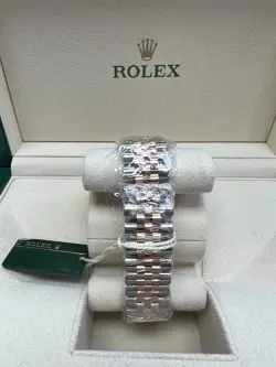 *NEW* Rolex Datejust 36mm Watch Black Diamond Dial 18k Rose Gold & Steel 116201