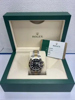 ROLEX GMT-MASTER II 116713LN SILVER AND GOLD OYSTER BRACELET BOX & PAPERS 2016