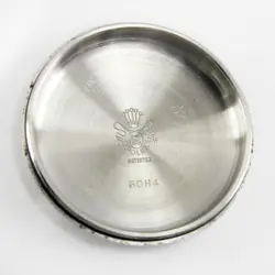 Rolex Oyster Perpetual Bubble Back Black Dial Mens Vintage Steel Watch 6084