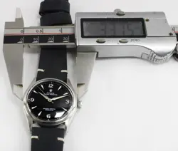 Rolex Oyster Perpetual Bubble Back Black Dial Mens Vintage Steel Watch 6084