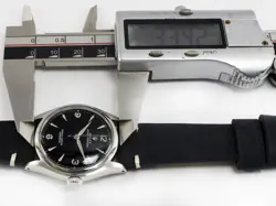 Rolex Oyster Perpetual Bubble Back Black Dial Mens Vintage Steel Watch 6084