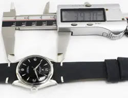 Rolex Oyster Perpetual Bubble Back Black Dial Mens Vintage Steel Watch 6084