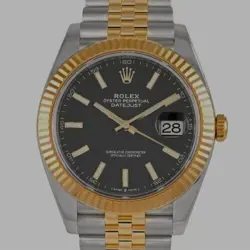 2019 ROLEX DATEJUST 41MM 126333 BLACK TWO TONE YELLOW GOLD STAINLESS STEEL WATCH
