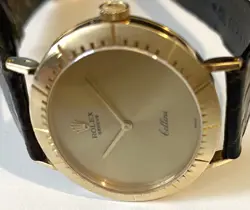 Rolex Cellini Ref 4083 -C 74 932, 18ct Gold, original Rolex Croq strap, 1990.