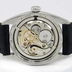 1959s Rolex Oyster Precision Winding Black Dial Mens Vintage Steel Watch 6426