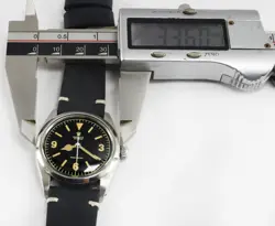 1959s Rolex Oyster Precision Winding Black Dial Mens Vintage Steel Watch 6426