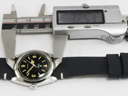 1959s Rolex Oyster Precision Winding Black Dial Mens Vintage Steel Watch 6426