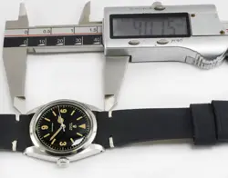 1959s Rolex Oyster Precision Winding Black Dial Mens Vintage Steel Watch 6426