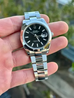 2022 ROLEX DATEJUST 126300 BLACK DIAL 41MM W/ BOX & PAPERS + ORIGINAL RECEIPT