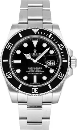 ROLEX SUBMARINER 116610LN SILVER OYSTER BRACELET WITH BLACK BEZEL 41MM