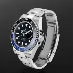 ROLEX GMT-MASTER II WATCH 40MM BLACK ARABIC NUMERALS DIAL STAINLESS STEEL