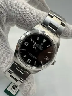 2000 ROLEX EXPLORER I 14270 MEN'S AUTOMATIC 36MM STEEL BLACK DIAL WATCH
