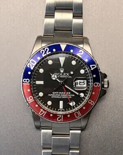 1970 Rolex GMT-Master Ref 1675 Pepsi on Oyster Bracelet w/ RSC Guarantee Card