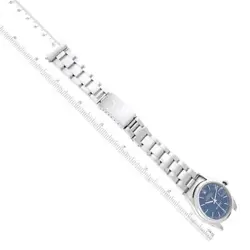 ROLEX DATEJUST BLUE DIAL SMOOTH BEZEL STEEL MENS WATCH 16200