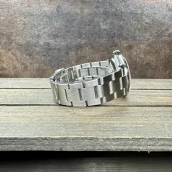 Rolex Mens Explorer 36mm Stainless Steel Black Dial Smooth Bezel Oyster 114270