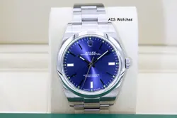 ROLEX 114300 OYSTER PERPETUAL 39MM BLUE DIAL BOX & PAPER
