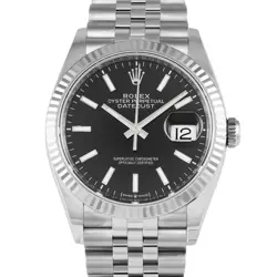 ROLEX DATEJUST 36 BLACK DIAL WATCH 126234