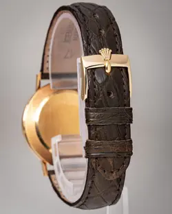 1980's Rolex 18k Yellow Gold Cellini Classic Ref. 5112/8 on DeBeers Croc Strap!