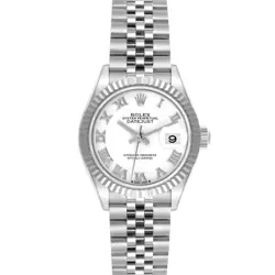 ROLEX DATEJUST 28 STEEL WHITE GOLD LADIES WATCH 279174 BOX CARD