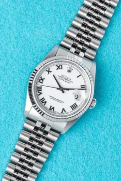 2002 ROLEX DATEJUST 16234 WHITE ROMAN DIAL