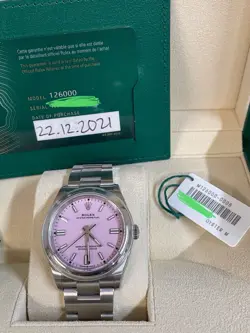 Rolex OP 126000 36mm. ORIGINAL CANDY PINK DIAL New/Unworn Boxes/Papers