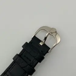 Rolex Cellini 50529 Dual Time 39mm Black Dial 18K White Gold Leather Box Paper