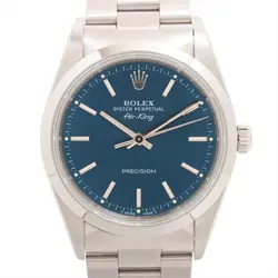 ROLEX AIR-KING 14000 SS AT BLUE-FACE 1 EXTRA LINK