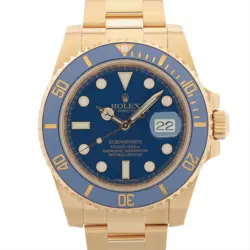 ROLEX SUBMARINER 116618LB YG AT BLUE-FACE