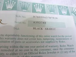 ROLEX REFERENCE 76080