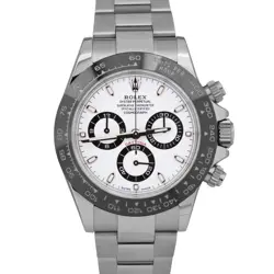 MINT 2023 ROLEX DAYTONA 116500 LN CERAMIC PANDA WHITE STAINLESS STEEL 40MM BOX
