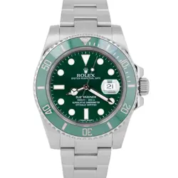 ROLEX SUBMARINER DATE HULK GREEN CERAMIC STAINLESS STEEL 40MM 116610 LV WATCH