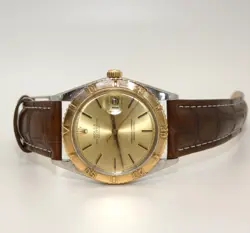 MENS ROLEX DATEJUST 1625 1970S TURN-O-GRAPH 36MM 18K GOLD SS THUNDER AUTO