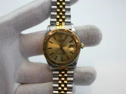 Mens Rolex Datejust 1625 1970s Turn-O-Graph 36mm 18k Gold SS Thunder Auto