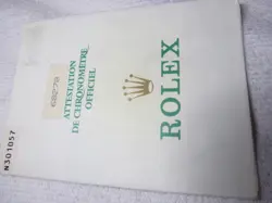 100% ORIGINAL ROLEX REFERENCE 68278 WARRANTY PAPER FROM  SERIER N