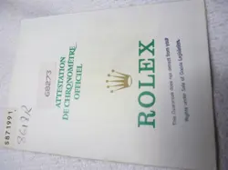 100% ORIGINAL ROLEX REFERENCE 68273 WARRANTY PAPER FROM  SERIER S 1995
