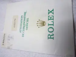 100% ORIGINAL ROLEX REFERENCE 68278 WARRANTY PAPER FROM E SERIER .